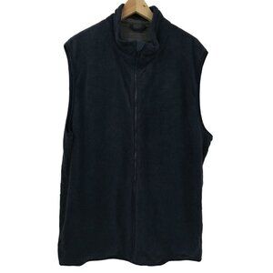 Mack Weldon Warmknit Zip Front Fleece Blue Vest Size XXL Pockets Zipper Heather